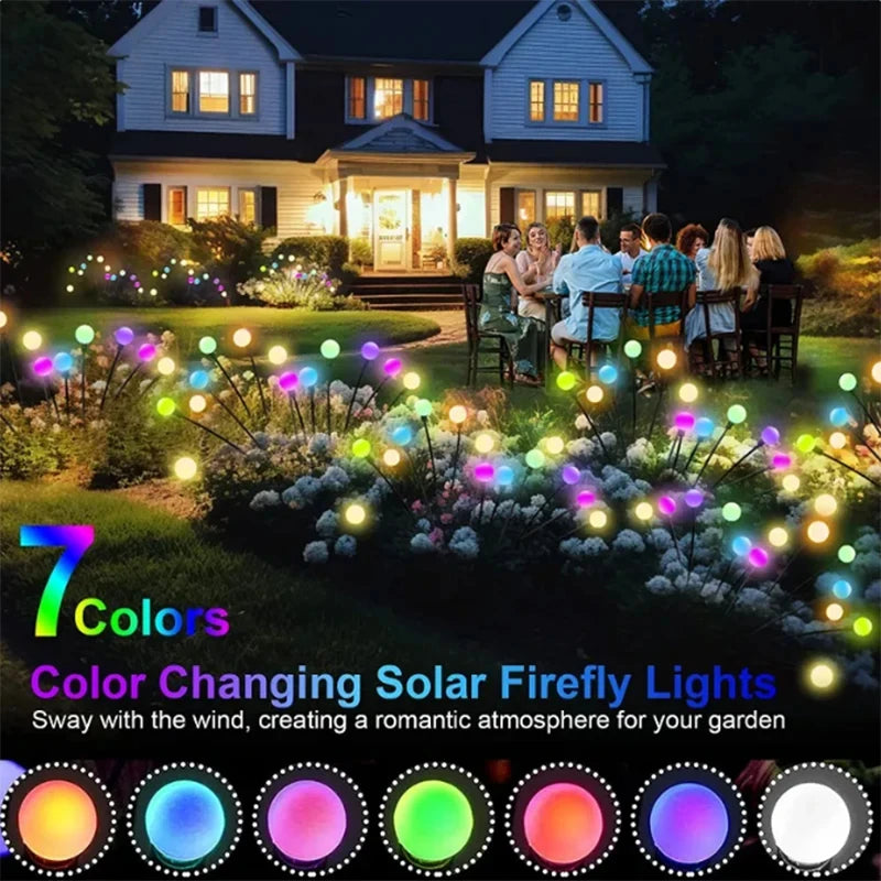 Hocozy - Solar Firefly Style Lights for Garden - light accessoires lamp led modern sensor solar decor waterproof wireless wall