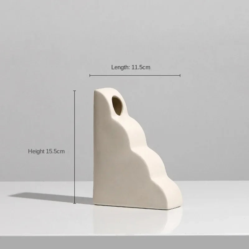 Hocozy - Modern Simple Ceramic Art Vase - Modern Simple Ceramic Art Vase for Home Decor, Stylish Centerpiece, Handmade, Unique Design, Indoor Plant Holder, Elegant Gift Option.