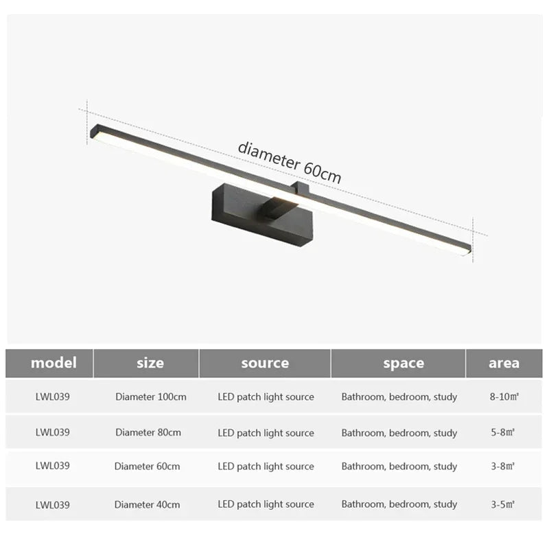 Hocozy - Modern Aluminum LED Wall Light for Bathroom - light accessoires lamp led modern sensor solar decor waterproof wireless wall