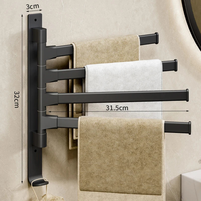 Hocozy - Rotatable Bathroom Towel Rack - bathroom toilet rack holder shelf hardware organizer accessories
