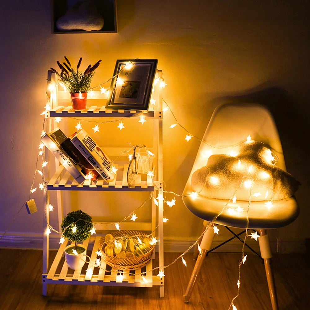 Hocozy - Star LED String Lights for Decorations - light accessoires lamp led modern sensor solar decor waterproof wireless wall