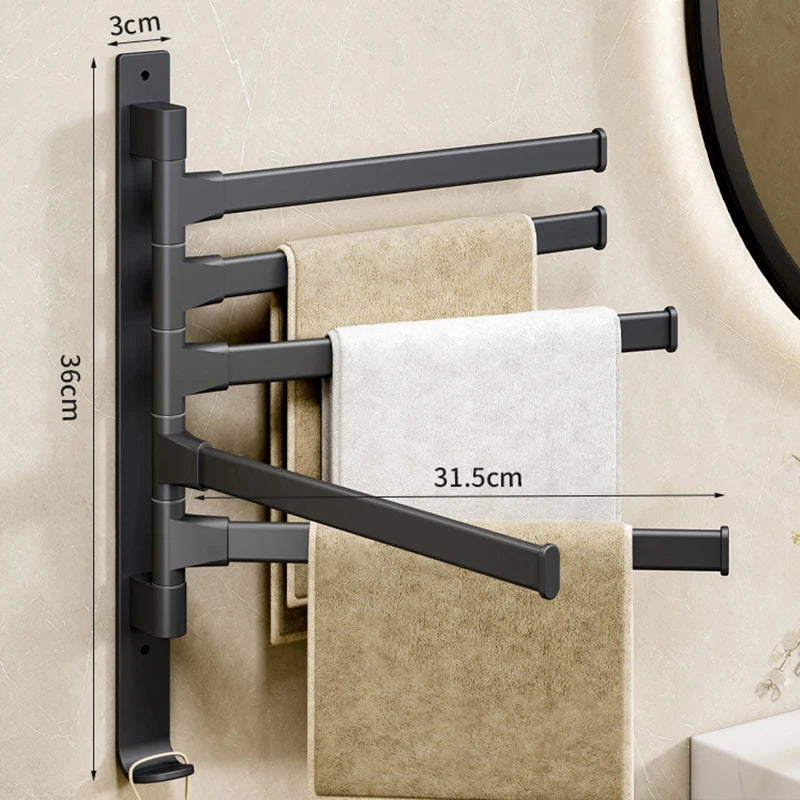 Hocozy - Rotatable Bathroom Towel Rack - bathroom toilet rack holder shelf hardware organizer accessories