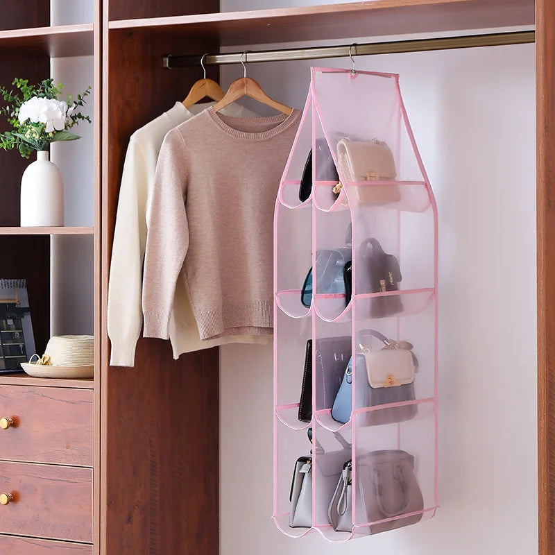 Hocozy - Hanging Closet Transparent Storage Bag - big clothes bag storage box organizer sock hanger hook travel set under bed