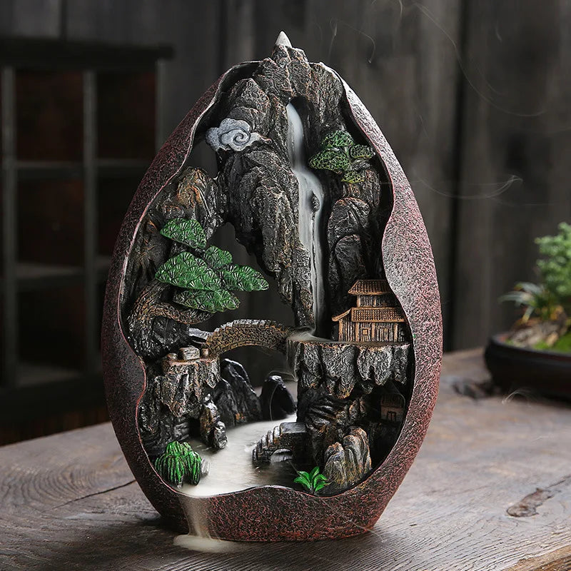Hocozy - Smoke Waterfall Incense Burner - light accessoires lamp led modern sensor solar decor waterproof wireless wall