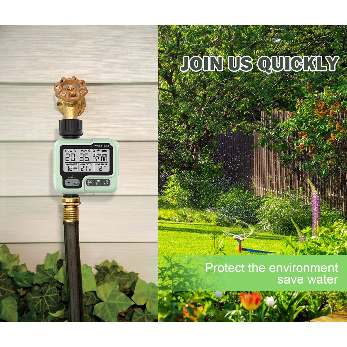 Hocozy - Digital Irrigation Machine - garden plant kits watering pot irrigation hand tools netting hanging stick ties green balcony