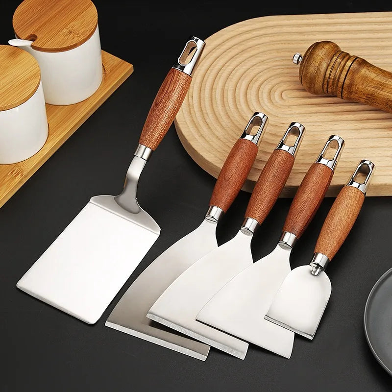 Hocozy - Wood Handle Spatula for BBQ - grill cover bbq accessories outdoor cooking kebab fish meat burger tool set