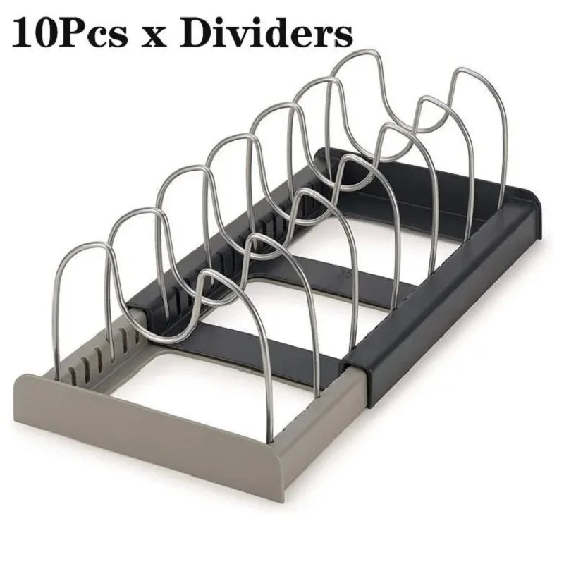 Hocozy - Black Kitchen Cabinet Organizer for Pots and Pans - kitchen Storage organizer drawer dish rack drying cabinet pot pan holder