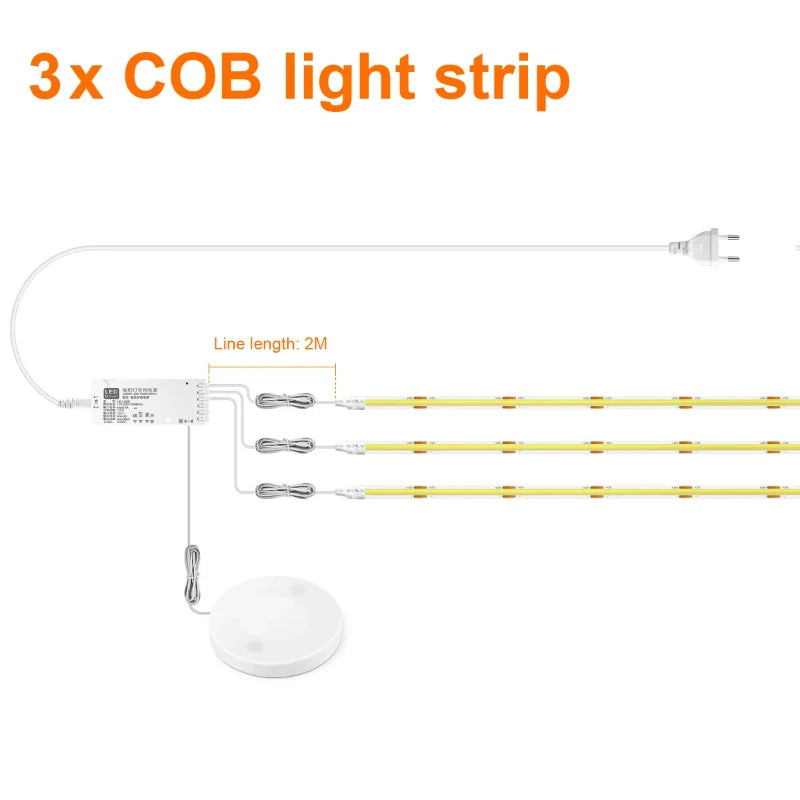 Hocozy - Dimmable LED Cabinet Light with Touch Motion Sensor Switch - light accessoires lamp led modern sensor solar decor waterproof wireless wall