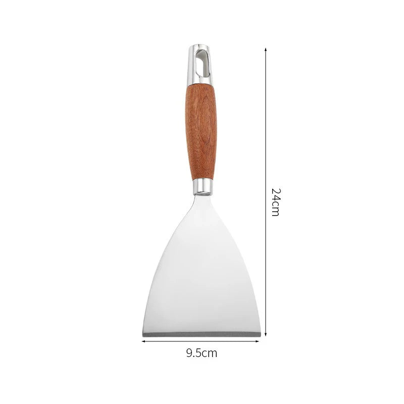 Hocozy - Wood Handle Spatula for BBQ - grill cover bbq accessories outdoor cooking kebab fish meat burger tool set