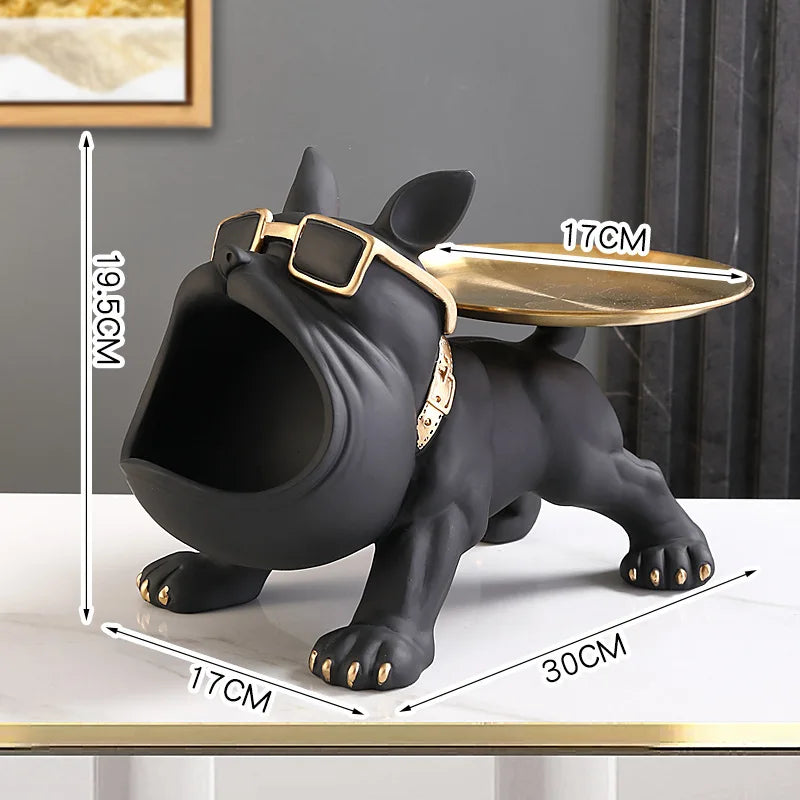Hocozy - Bulldog Key & Candy Tray - decor statue ornament home office decoration bull