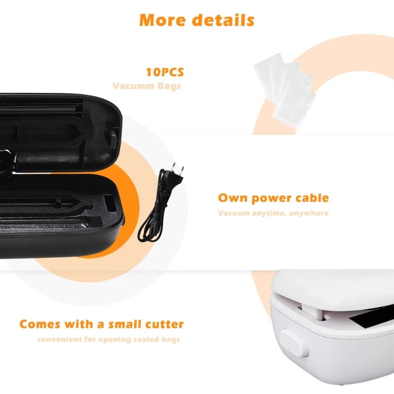 Hocozy - Vacuum Sealer Packaging Machine - Food Preservation Air Tight Sealing Kitchen Appliance Freshness Keeper Easy to Use Compact Design Countertop Appliance Meal Prep Saver