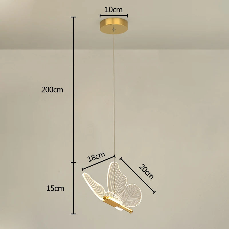 Hocozy - Butterfly Pendant Light - light accessoires lamp led modern sensor solar decor waterproof wireless wall