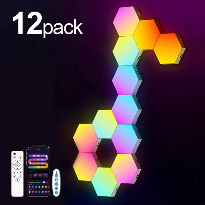 Hocozy - Hexagon wall panels light - light accessoires lamp led modern sensor solar decor waterproof wireless wall