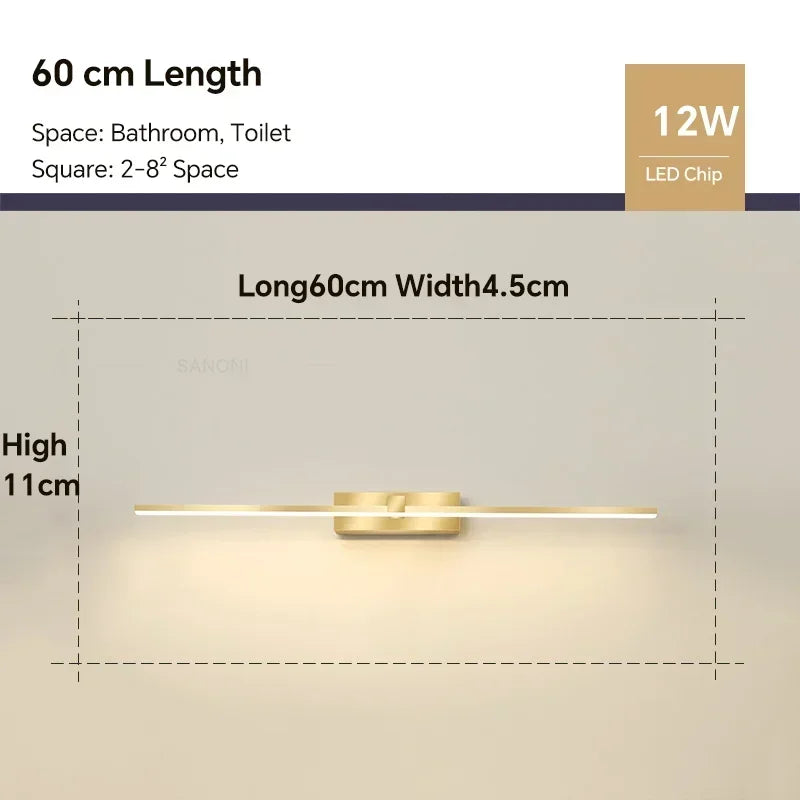 Hocozy - Modern Aluminum LED Wall Light for Bathroom - light accessoires lamp led modern sensor solar decor waterproof wireless wall