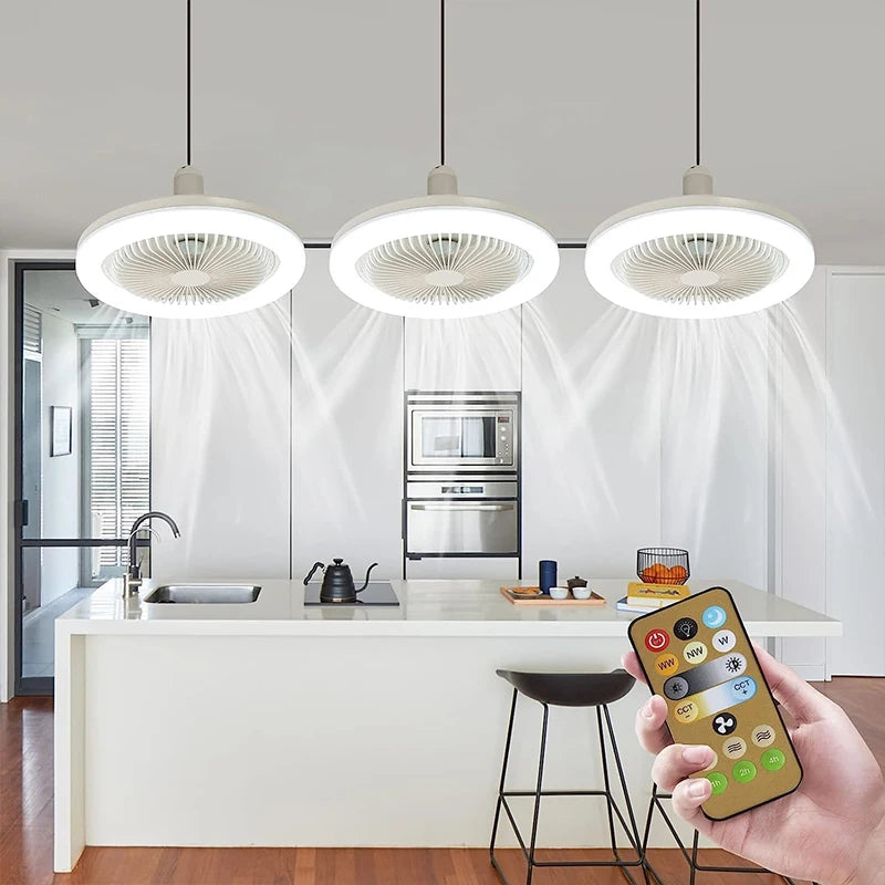 Hocozy - 3-in-1 Ceiling Fan with Light and Remote Control - light accessoires lamp led modern sensor solar decor waterproof wireless wall