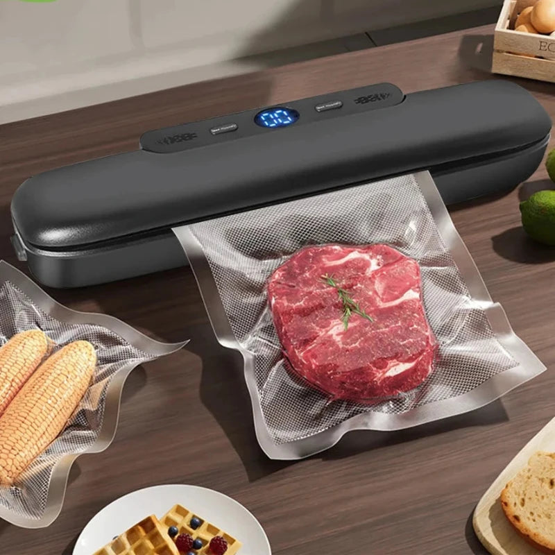 Hocozy - Vacuum Sealer Packaging Machine - Food Preservation Air Tight Sealing Kitchen Appliance Freshness Keeper Easy to Use Compact Design Countertop Appliance Meal Prep Saver