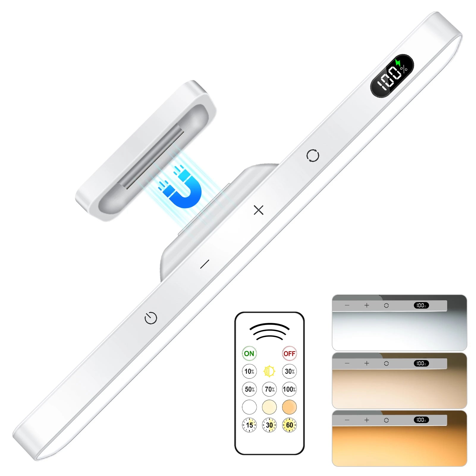 Hocozy - Touch Magnetic Desk Lamp with Rechargeable Battery - light accessoires lamp led modern sensor solar decor waterproof wireless wall
