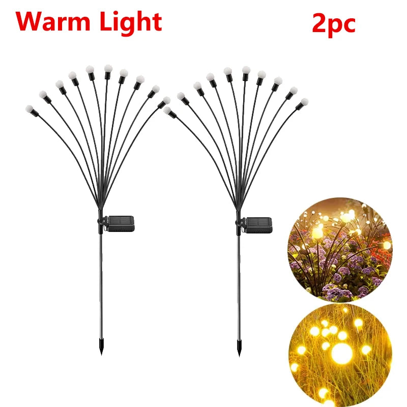Hocozy - Solar Firefly Style Lights for Garden - light accessoires lamp led modern sensor solar decor waterproof wireless wall