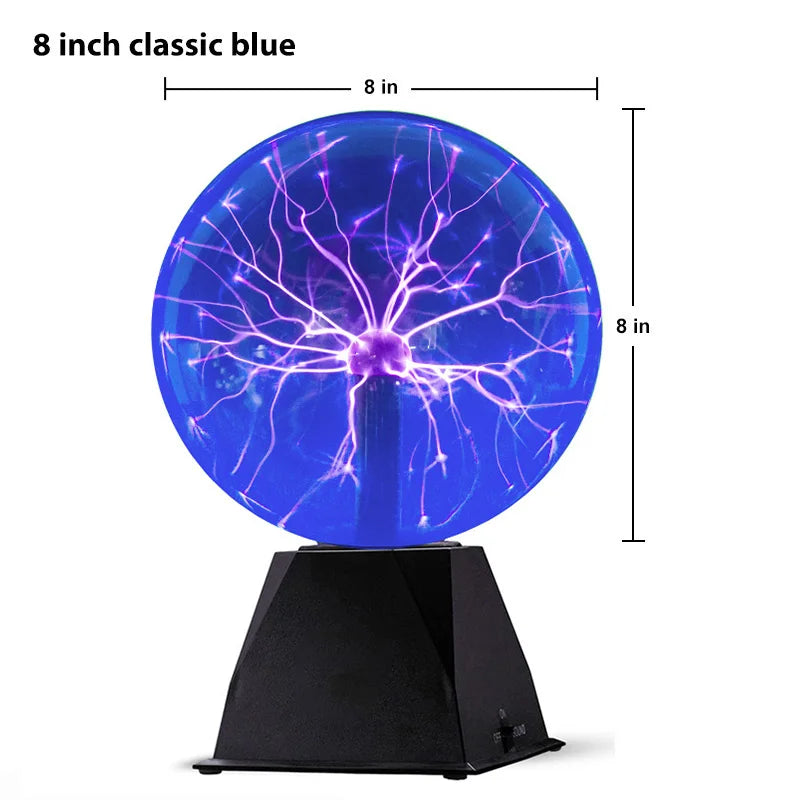 Hocozy - Magic Plasma Ball - Light Display Science Toy Interactive Decoration LED Plasma Globe Home Decor Educational Tool Electromagnetic Sphere Unique Gift Idea Desk Decor