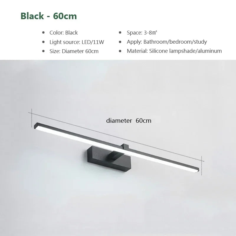 Hocozy - Modern Aluminum LED Wall Light for Bathroom - light accessoires lamp led modern sensor solar decor waterproof wireless wall