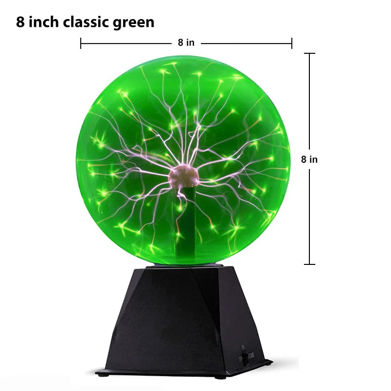 Hocozy - Magic Plasma Ball - Light Display Science Toy Interactive Decoration LED Plasma Globe Home Decor Educational Tool Electromagnetic Sphere Unique Gift Idea Desk Decor