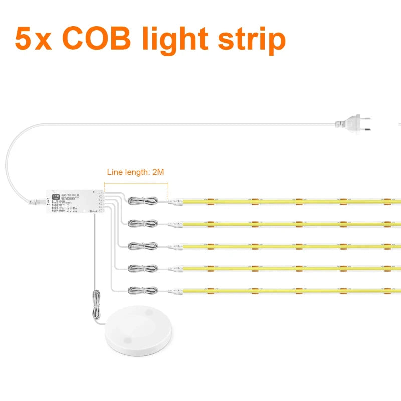 Hocozy - Dimmable LED Cabinet Light with Touch Motion Sensor Switch - light accessoires lamp led modern sensor solar decor waterproof wireless wall