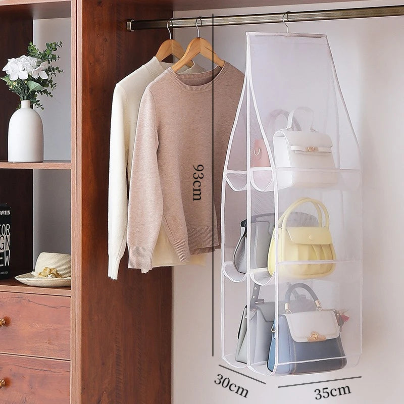 Hocozy - Hanging Closet Transparent Storage Bag - big clothes bag storage box organizer sock hanger hook travel set under bed