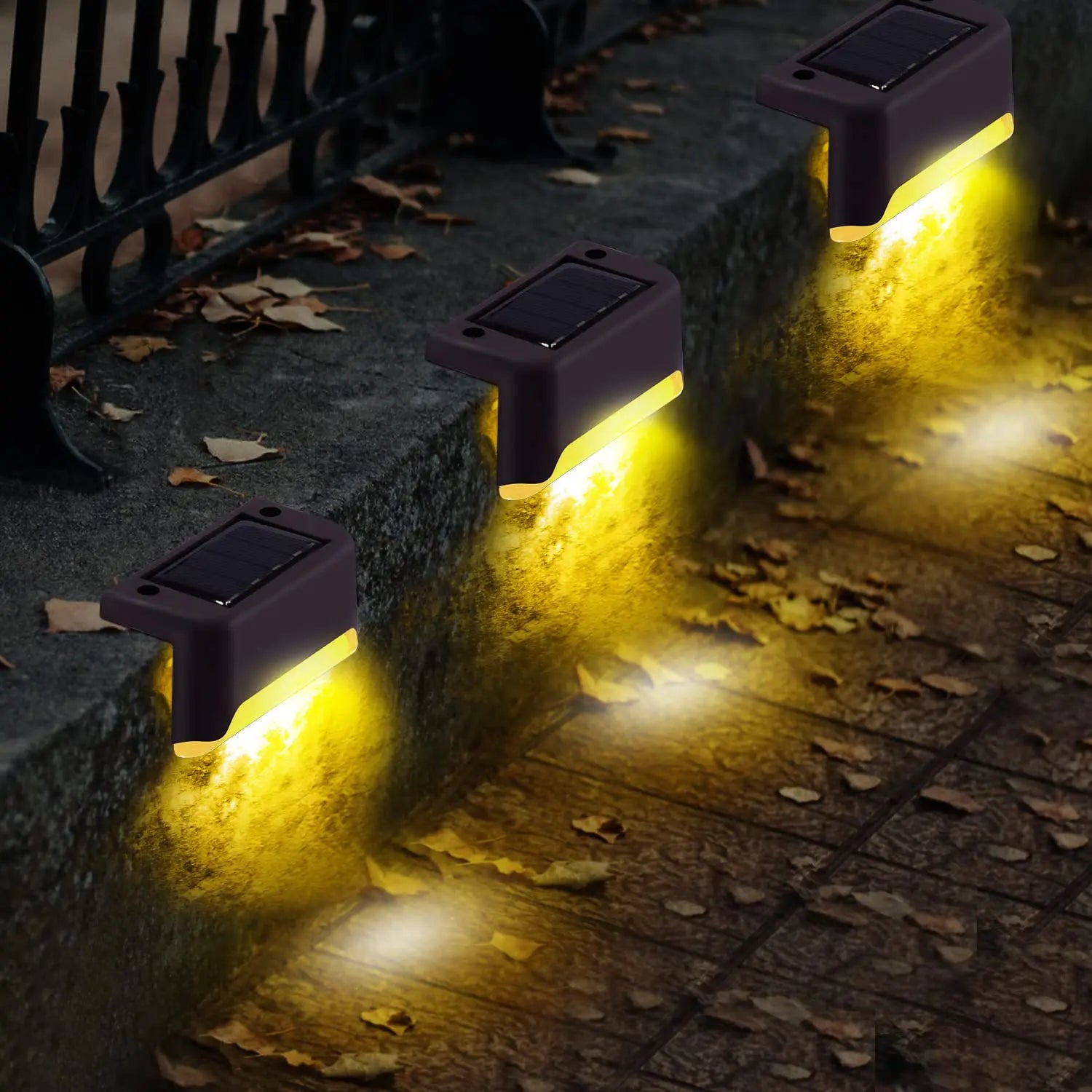 Hocozy - Solar-Powered Outdoor LED Lights for Fence, Deck and Garden - light accessoires lamp led modern sensor solar decor waterproof wireless wall
