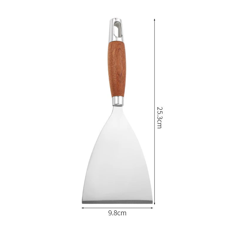 Hocozy - Wood Handle Spatula for BBQ - grill cover bbq accessories outdoor cooking kebab fish meat burger tool set